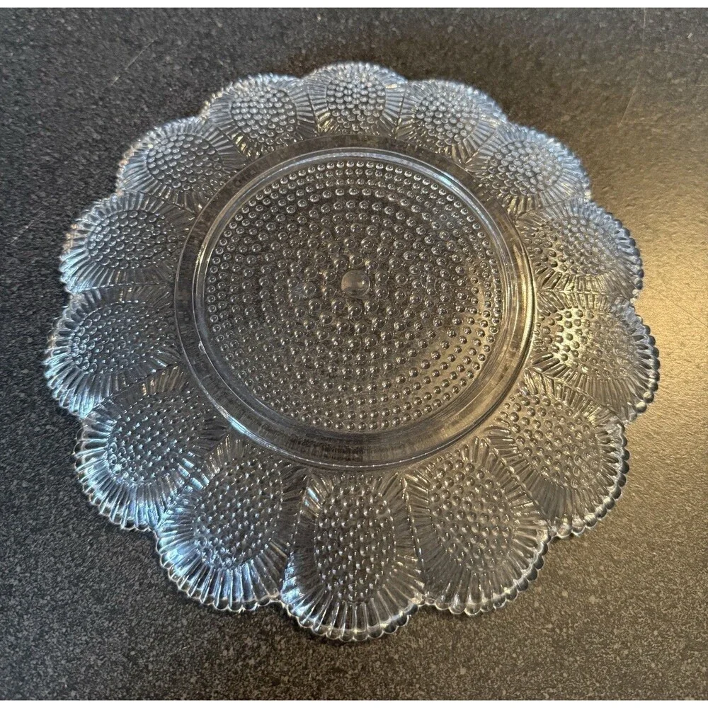 VTG Indiana Glass Clear Hobnail 8